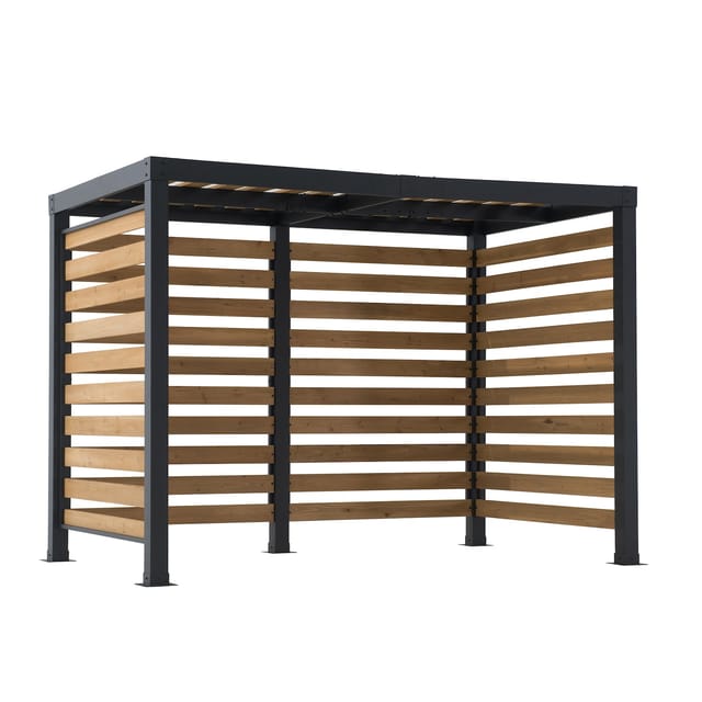 Sunjoy Pergola Marao Stahl 313 cm x 191 cm Schwarz