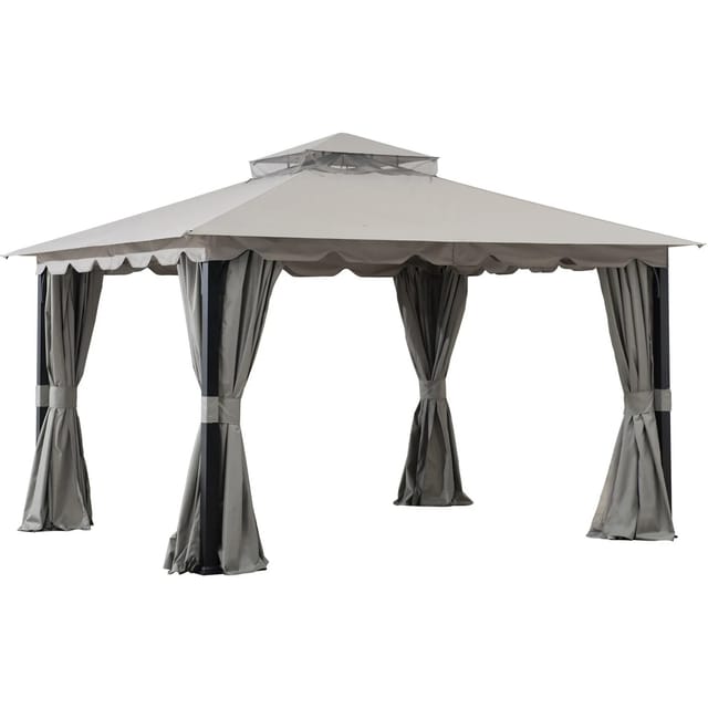 Sunjoy Gazebo Stoj Stoff 336 cm x 402 cm Grau
