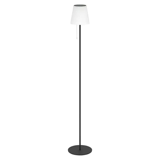 EGLO Solar LED Akku Stehleuchte SCORDIANO Weiß-Schwarz m. Zugschalter IP44