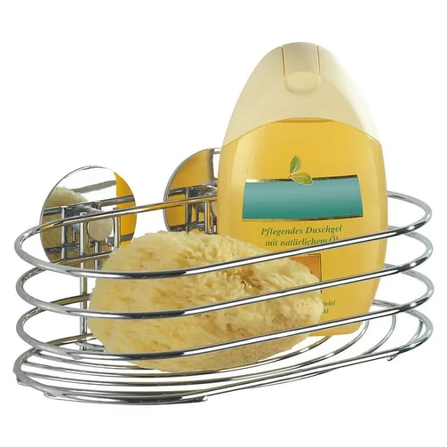 Wenko Wandablage Turbo-Loc Befestigen ohne Bohren Chrom rund