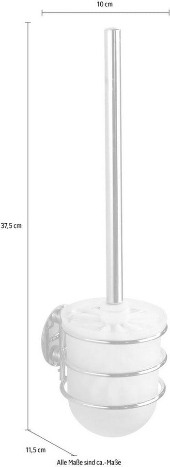 Wenko Wand WC-Garnitur Turbo-Loc Befestigen ohne Bohren Chrom gl. rund