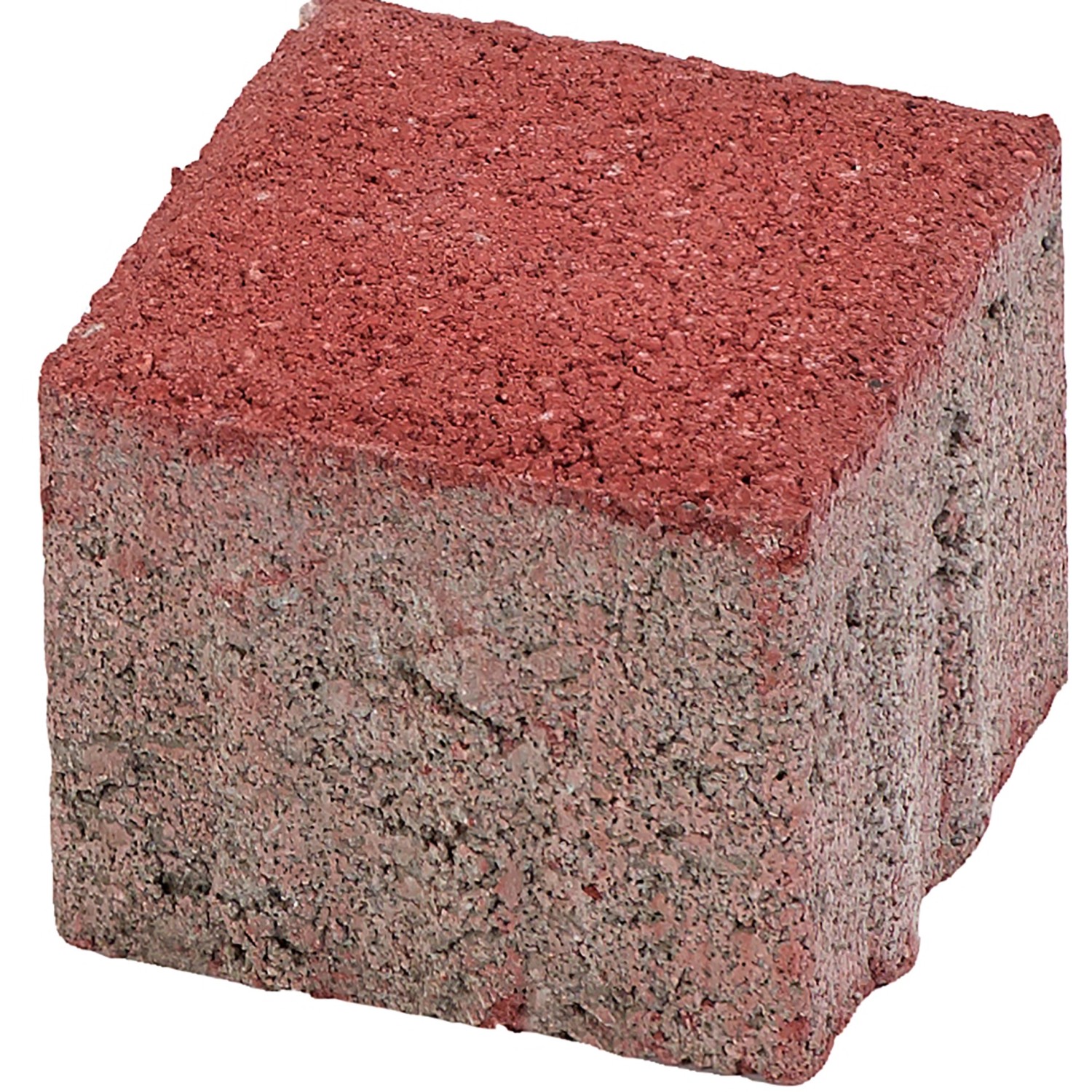 Endstein zu Rechteck-Pflaster Beton Rot 10 cm x 10 cm x 6 cm