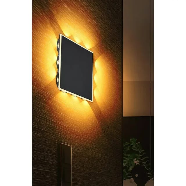 Globo LED-Wandleuchte Saidy Schwarz 22 x 22 cm