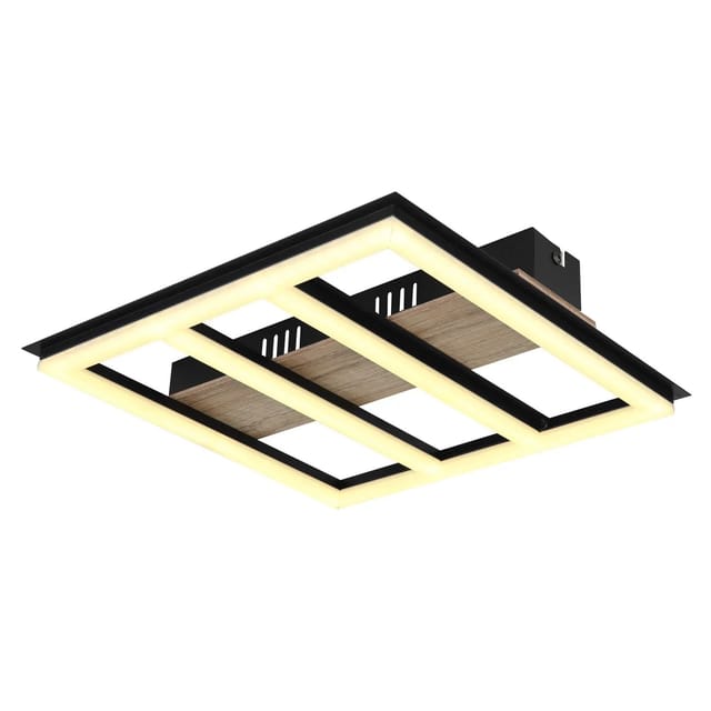 Globo LED-Deckenleuchte Froomy Schwarz 30 X 30 cm
