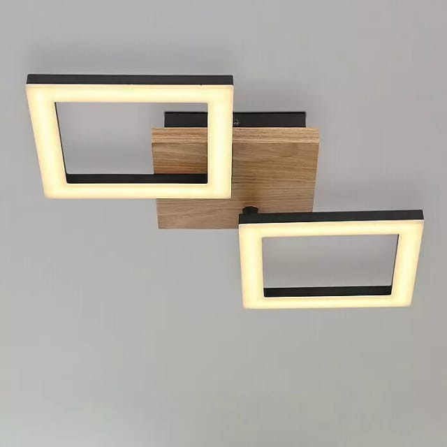 Globo LED-Deckenleuchte Kerry Holzfarben/Schwarz 46 x 22,5 cm