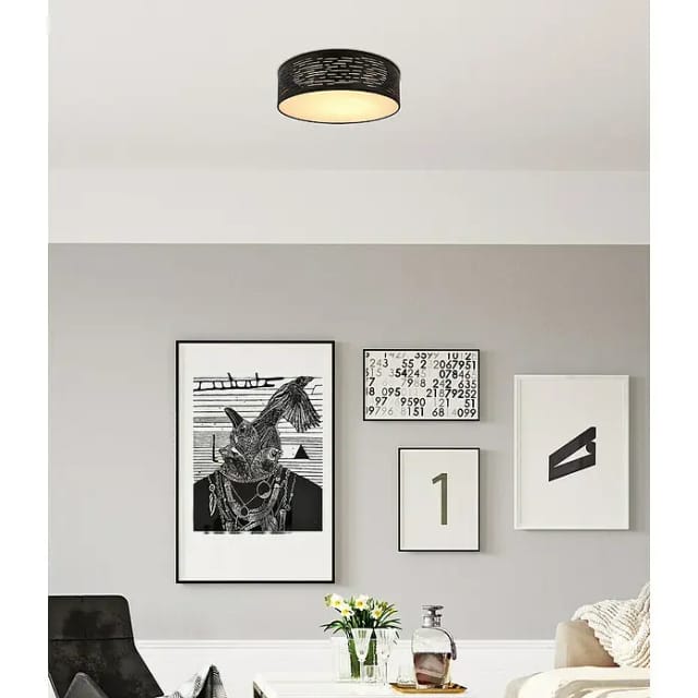 Globo LED-Deckenleuchte Tunno Schwarz Ø 38 cm