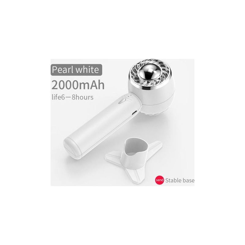 Tragbarer, Per Usb Aufladbarer Ventilator, Leise, 2000 Mah, Ideal Für Sommer Und Reisen Im Freien.
