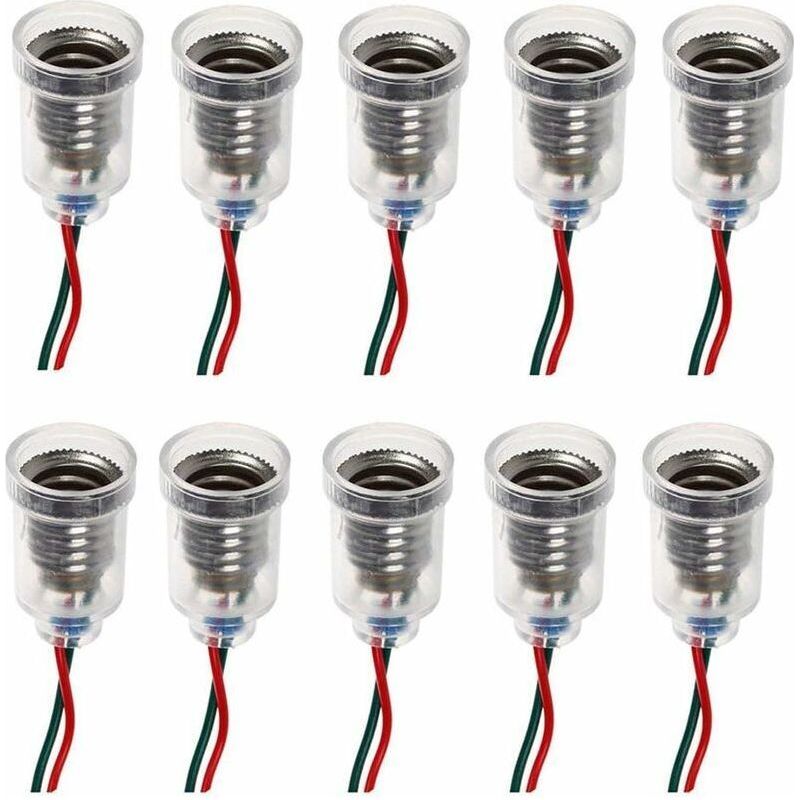 Ersandy – E10-fassung Mit 20 Cm Kabel – 10er-pack Led-lampen – Hochtemperaturbeständige Materialien – Für Bastelprojekte Und Experimente Im Bildungsbereich
