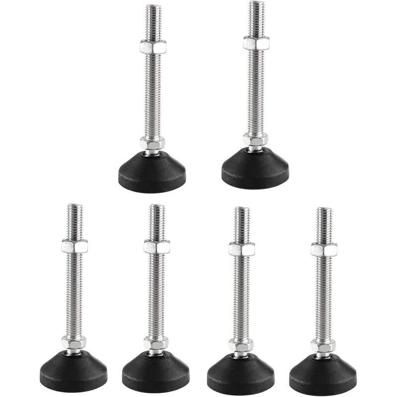 Verstellbare Füße M10 X 80 Mm – Rutschfest Für Schwere Möbel – 20° Neigung – Einfache Montage – Robuster Nylonfuß