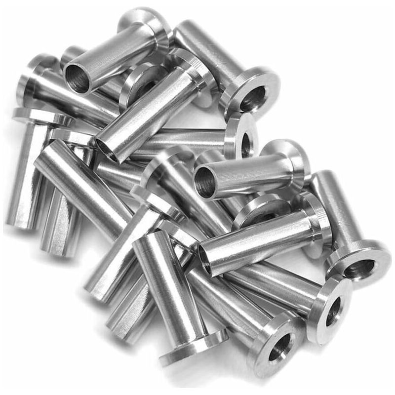 Ersandy – Schutzhüllen Aus Edelstahl 316 – 20er-pack – Für Holzpfosten – Einfache Montage Ohne Klebstoff – Kabelgeländer