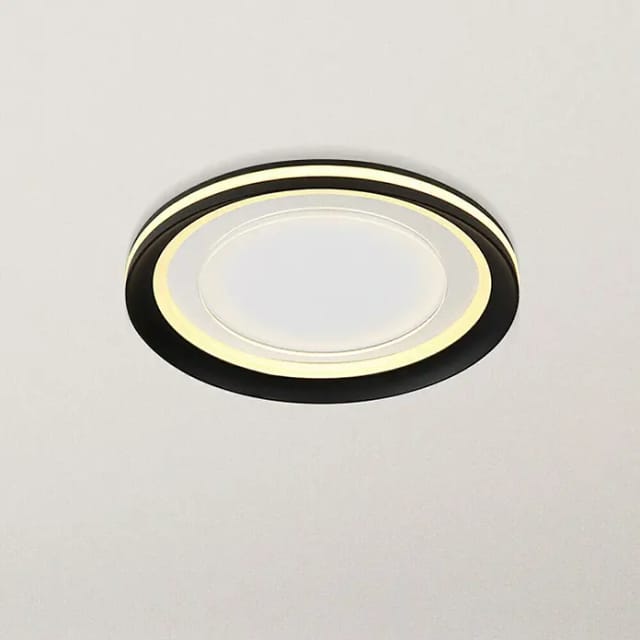 Globo LED-Deckenleuchte Clarino Schwarz Weiß Ø 30 cm