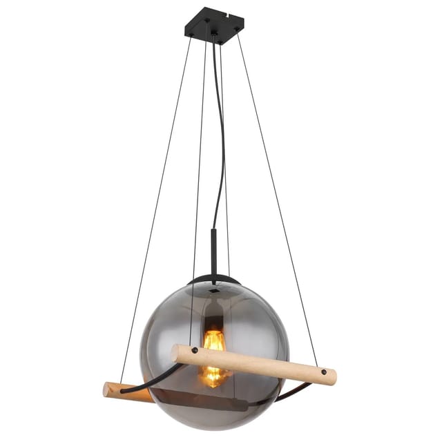 Globo Hängeleuchte Leona Schwarz Ø 30 cm