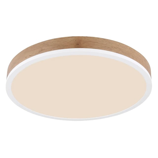 Globo LED-Deckenleuchte Doro Holzfarben/Weiß Ø 45 cm