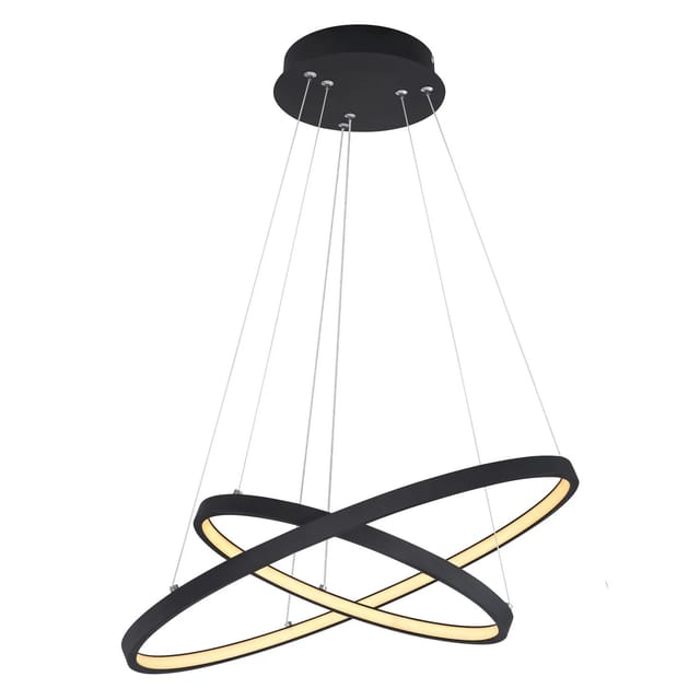 Globo LED-Hängeleuchte Ralph Schwarz Ø 51 cm