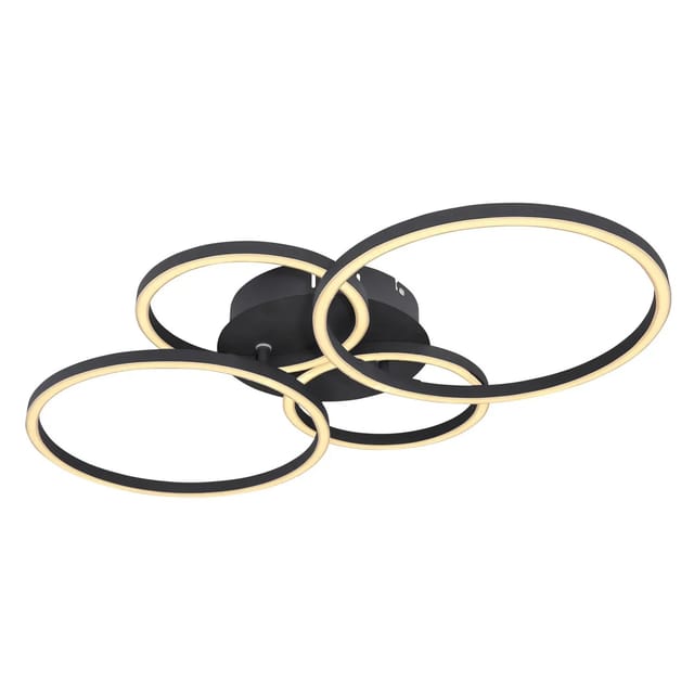Globo LED-Deckenleuchte Kendy Schwarz L 65,5 cm