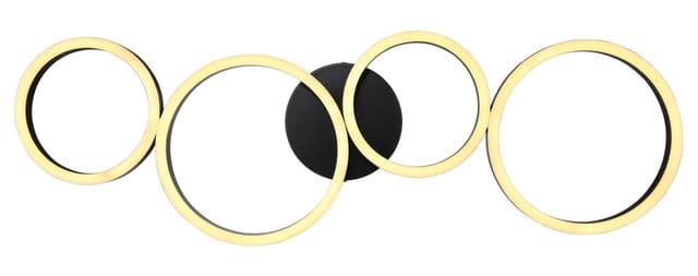 Globo LED-Deckenleuchte Venosa Schwarz 88,5 x 33 cm
