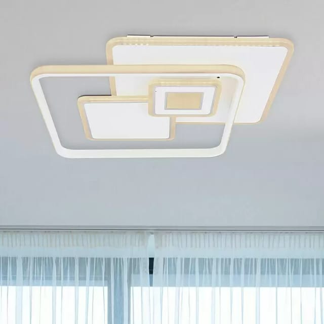 Globo LED-Deckenleuchte Roderick Weiß/Chrom 50 x 50 cm