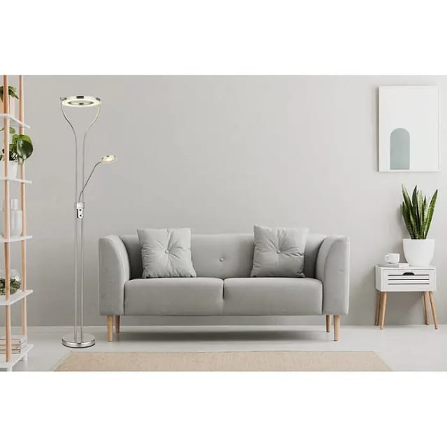 Globo LED-Deckenfluter Ebro Chromfarben 194 cm