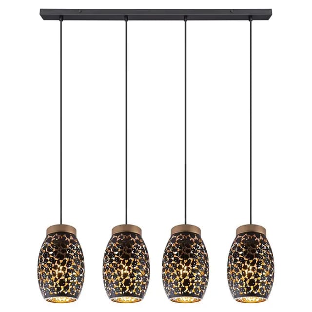 Globo Pendelleuchte Narri 4-flammig Goldfarben 900 x 150 x 1200 mm