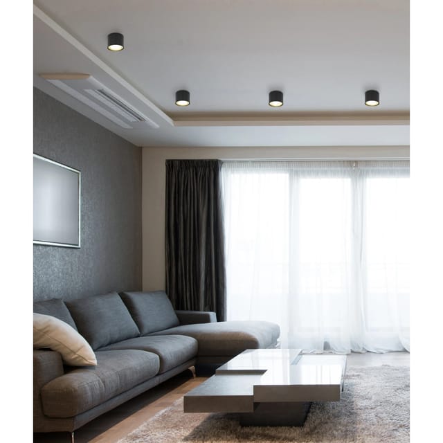 Globo LED-Deckenleuchte Serena 1-flammig Schwarz matt 113 x 80 mm