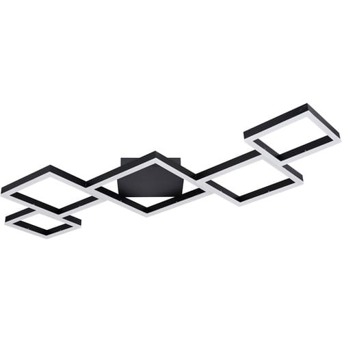 Globo LED-Deckenleuchte Kurio 1-flammig Schwarz matt 1200 x 600 x 60 mm