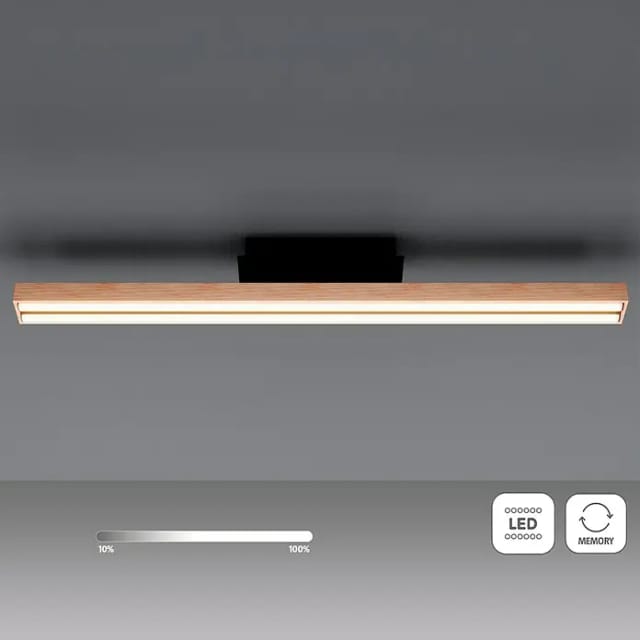 Globo LED-Deckenleuchte Doro 1-flammig Schwarz matt 815 x 75 x 140 mm