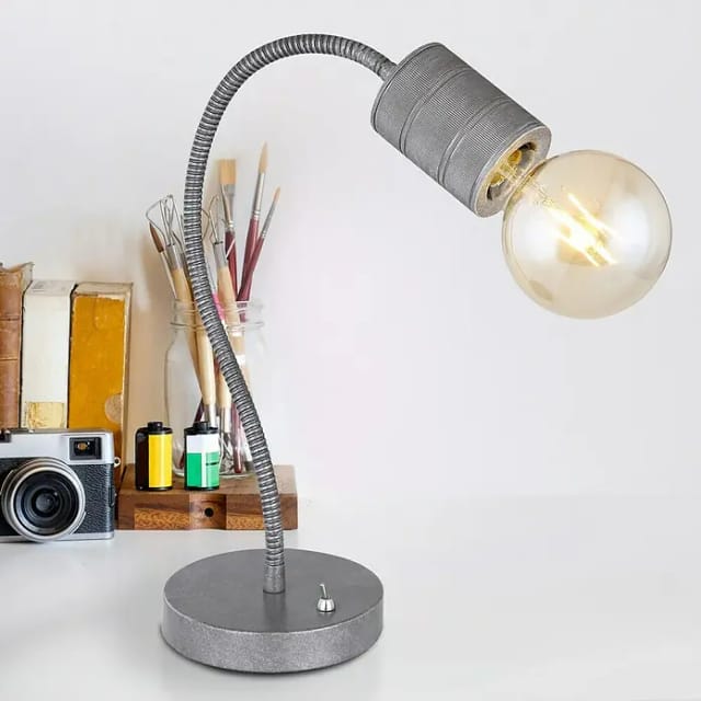 Globo Tischlampe Freddy 1-flammig Silber 260 x 140 x 590 mm