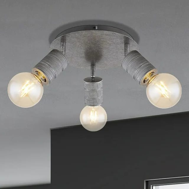 Globo Strahler Freddy 3-flammig Silber 280 x 160 mm