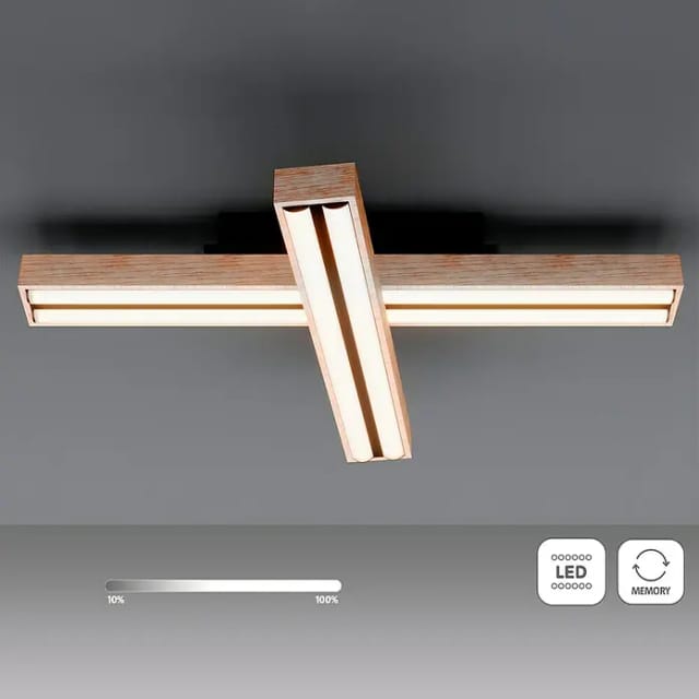 Globo LED-Deckenleuchte Doro 1-flammig Schwarz matt 515 x 365 x 110 mm