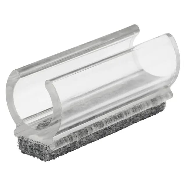 Wagner Klemmschalengleiter EH 0691 für Rundrohre Ø 1,6 cm Transparent 4 Stück