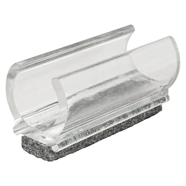 Wagner Klemmschalengleiter EH 0692 für Rundrohre Ø 1,9 cm Transparent 4 Stück