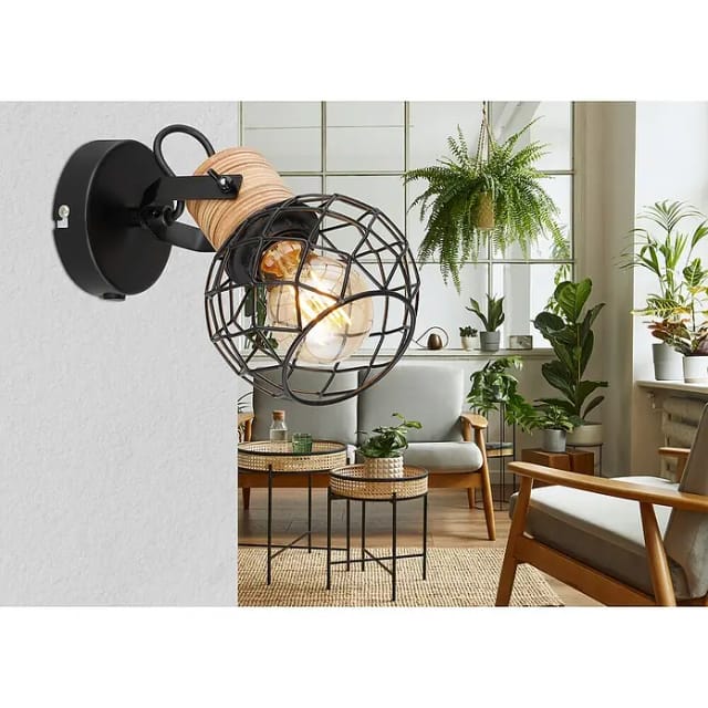 Globo Strahler Lacky 1-flammig Schwarz matt 120 x 175 mm
