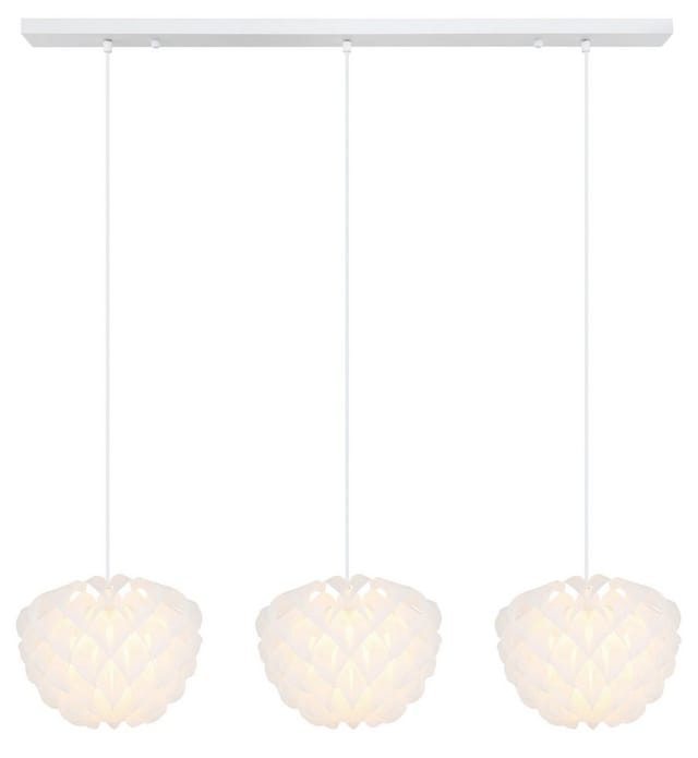Globo Pendelleuchte Irene 3-flammig Weiß 1010 x 260 x 1200 mm