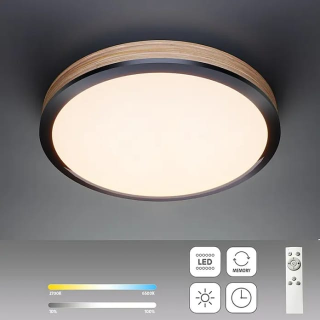 Globo LED-Deckenleuchte Doro 1-flammig Graphit 450 x 85 mm