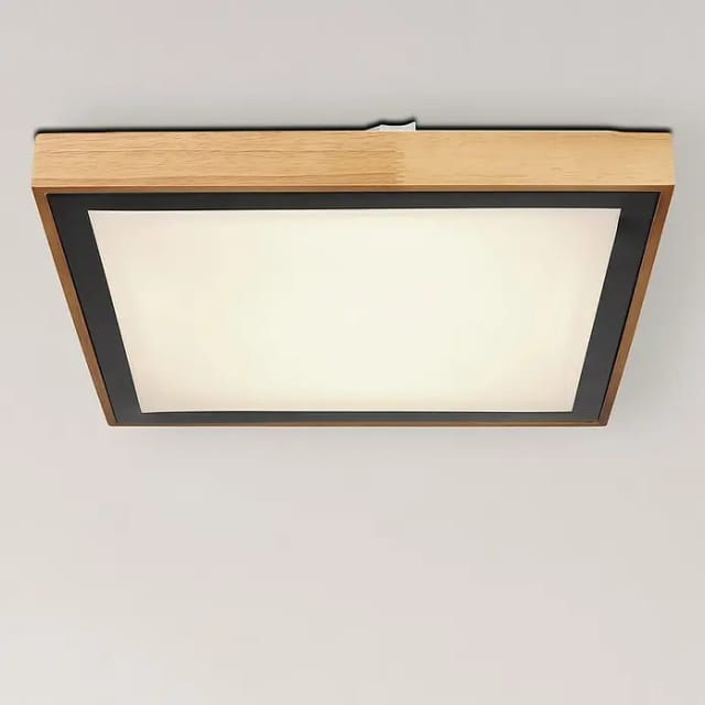 Globo LED-Deckenleuchte Bruno 1-flammig Schwarz matt 390 x 390 x 90 mm