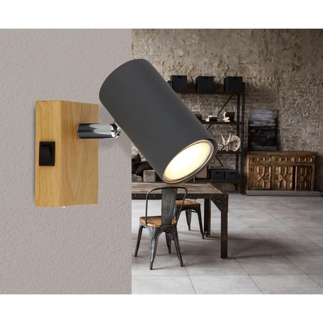 Globo Strahler Robby 1-flammig Graphit 70 x 100 mm