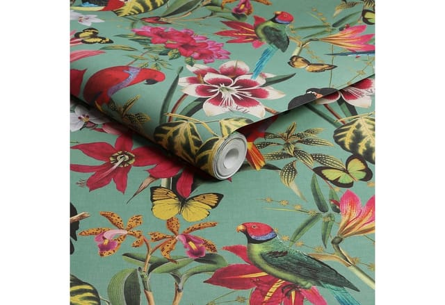 Envy Vliestapete Paradiso Multi Grün Rosa FSC®