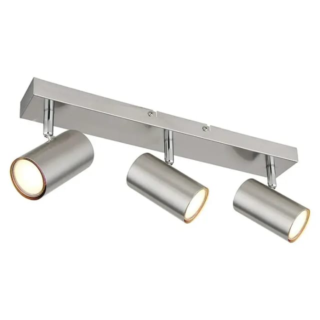 Globo Strahler Robby 3-flammig Nickel matt 410 x 60 x 120 mm