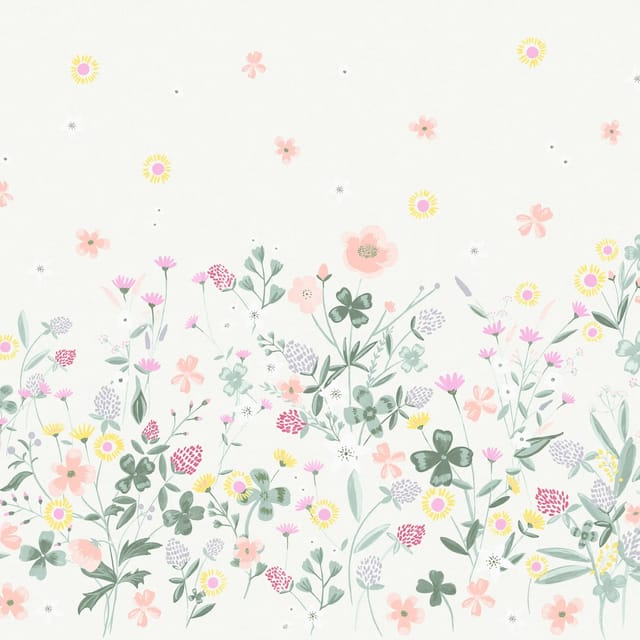Laura Ashley Fototapete Clodagh 300 cm x 280 cm Rosa Gelb
