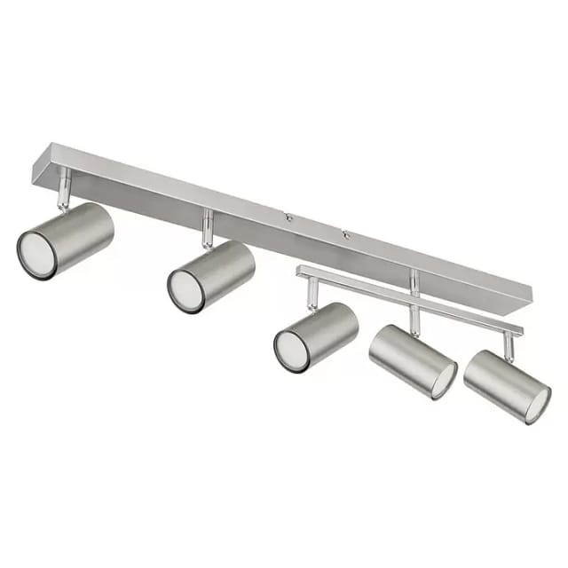 Globo Strahler Robby 5-flammig Nickel matt 700 x 350 x 170 mm