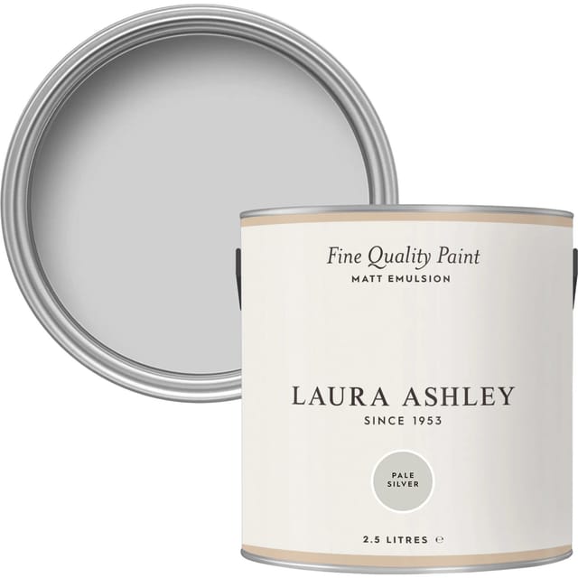 Laura Ashley Wandfarbe Pale Silver Grau 2,5,