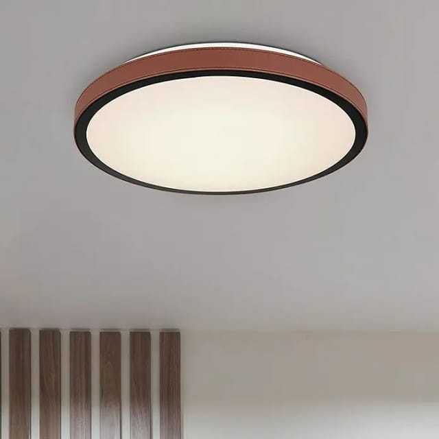 Globo LED-Deckenleuchte Sammi 1-flammig Braun-Weiß 420 x 95 mm
