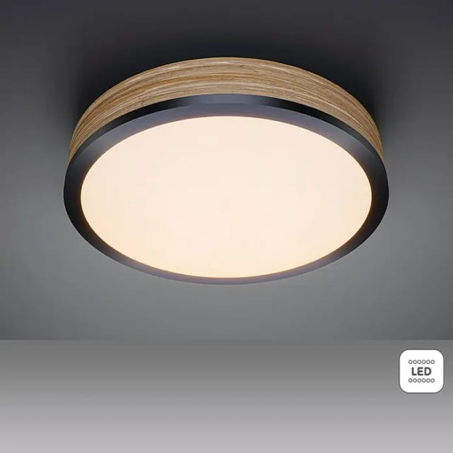 Globo LED-Deckenleuchte Doro 1-flammig Graphit 300 x 85 mm