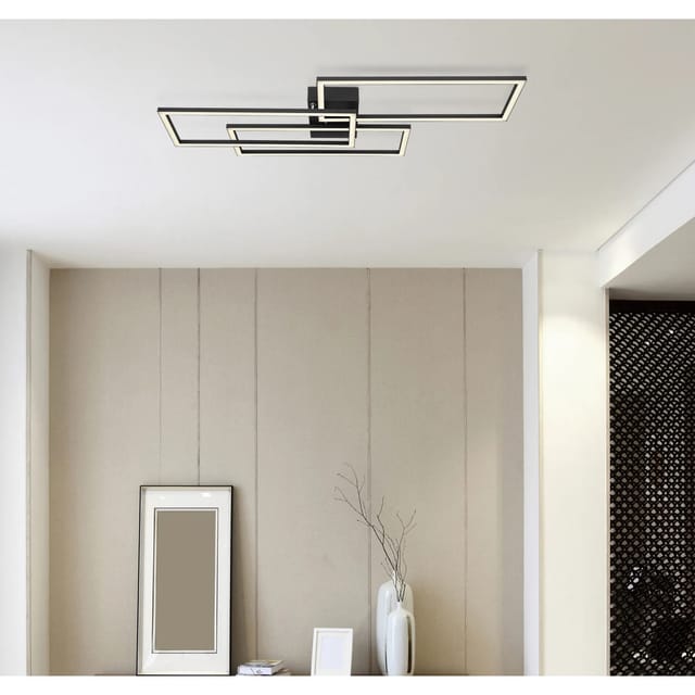 Globo LED-Deckenleuchte Tiny 1-flammig Schwarz matt 900 x 400 x 80 mm