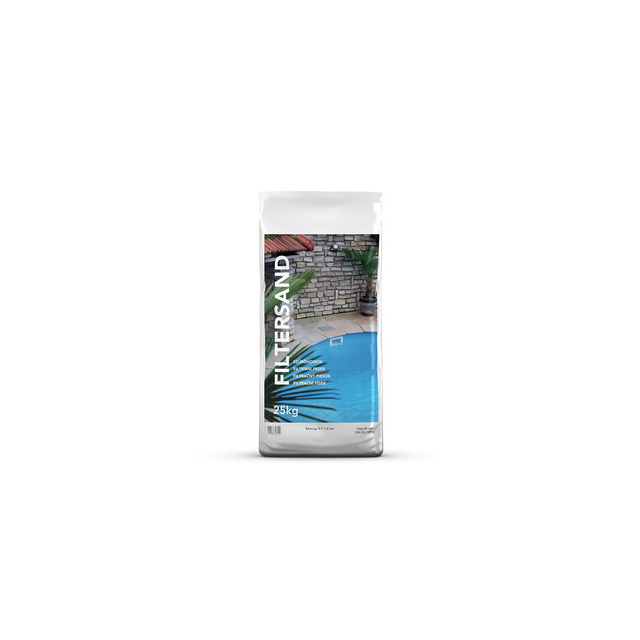 Filtersand Pool 25 kg Kristall-Quarzsand Korngröße 0,7 mm - 1,2 mm