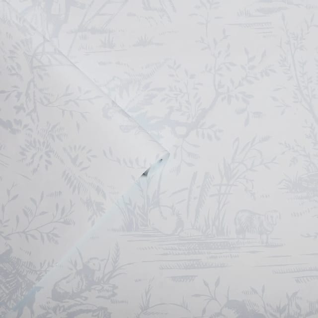 Laura Ashley Vliestapete Toile de Jouy Sugared Grey Grau FSC®