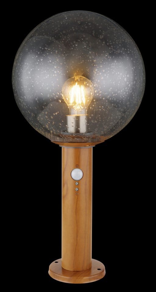 Globo Außenleuchte mit Bewegungsmelder Ossy 1-flammig Holzoptik 250 x 500 mm