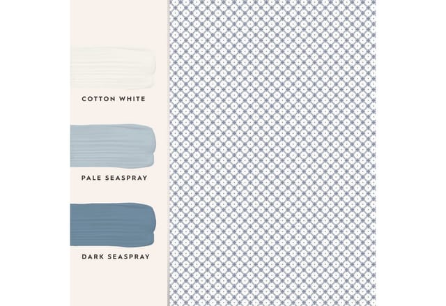Laura Ashley Vliestapete Wickerwork Dark Seaspray Blue Blau FSC®