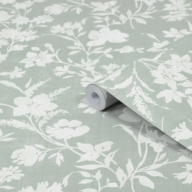Laura Ashley Vliestapete Rye Sage Green Grün FSC®