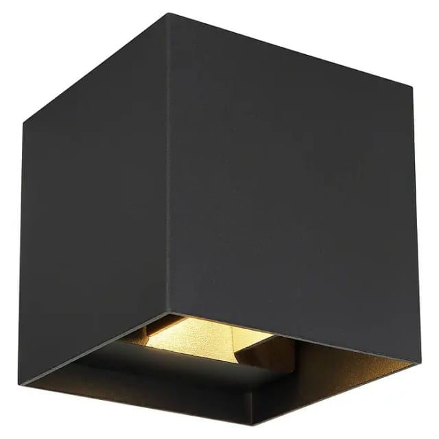 Globo LED-Außenleuchte Veronika 1-flammig Schwarz 100 x 100 mm
